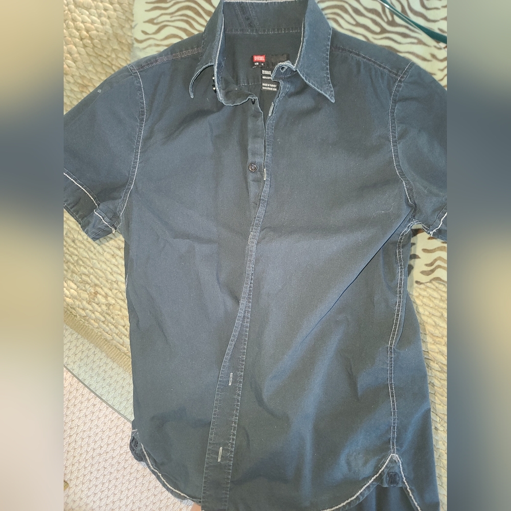 Vintage Diesel Black Distressed Shirt